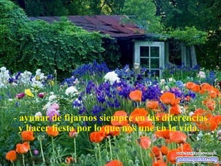 ayunar de fijarnos siempre en las diferencias  y hacer fiesta por lo que nos une en la vida. 