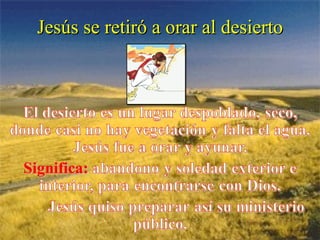 Jesús se retiró a orar al desierto 