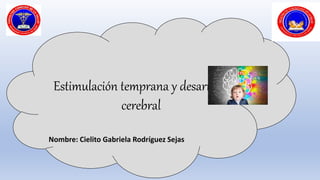 Estimulación temprana y desarrollo
cerebral
Nombre: Cielito Gabriela Rodríguez Sejas
 