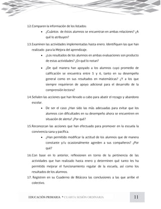 11EDUCACIÓN PRIMARIA * CUARTA SESIÓN ORDINARIA





 