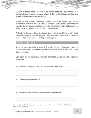 16EDUCACIÓN PRIMARIA * CUARTA SESIÓN ORDINARIA
2
 