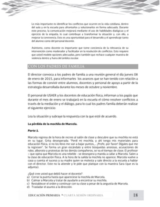 18EDUCACIÓN PRIMARIA * CUARTA SESIÓN ORDINARIA
 