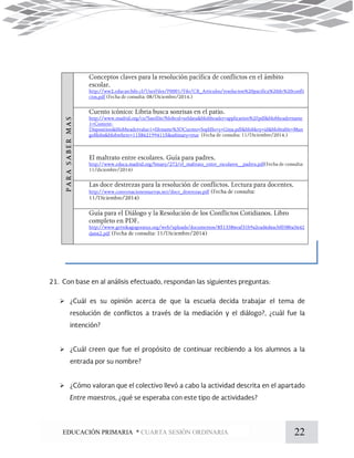 22EDUCACIÓN PRIMARIA * CUARTA SESIÓN ORDINARIA



 