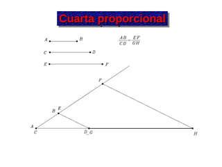 Cuarta proporcionalCuarta proporcionalCuarta proporcionalCuarta proporcional
 