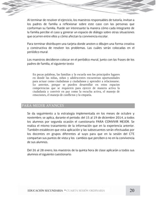 20EDUCACIÓN SECUNDARIA * CUARTA SESIÓN ORDINARIA