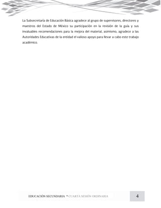4EDUCACIÓN SECUNDARIA * CUARTA SESIÓN ORDINARIA