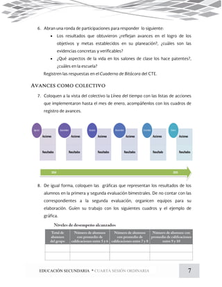 7EDUCACIÓN SECUNDARIA * CUARTA SESIÓN ORDINARIA
