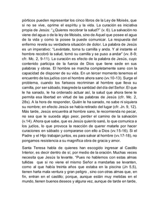 LECTURA ORANTE: Cuarta Semana de Cuaresma, Fr Julio César González Carretti OCD