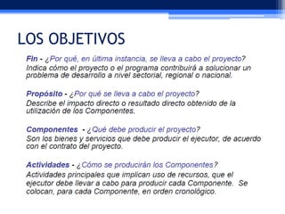 LOS OBJETIVOS

 