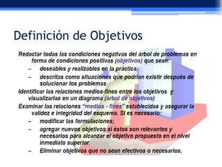 Definición de Objetivos

 
