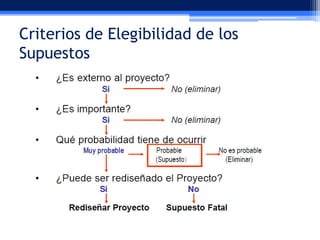 Criterios de Elegibilidad de los
Supuestos

 