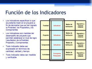 Función de los Indicadores

 