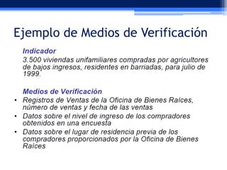 Ejemplo de Medios de Verificación

 