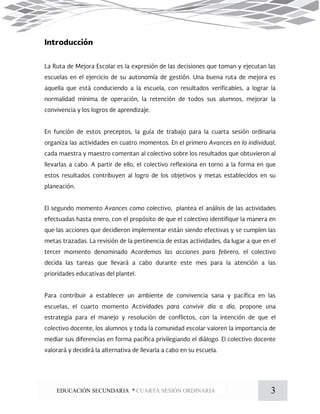 3EDUCACIÓN SECUNDARIA * CUARTA SESIÓN ORDINARIA