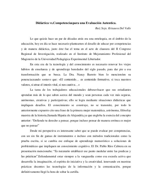 Cuartilla sobre Didactica y Competencias