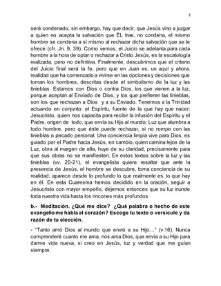 Cuarto Domingo de Cuaresma, Fr Julio César González Carretti OCD