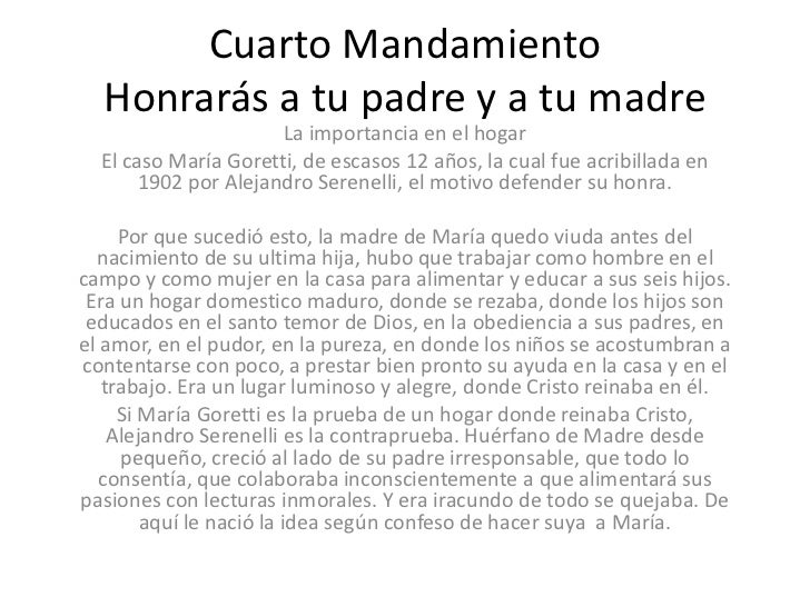 Cuarto mandamiento Cuarto mandamiento