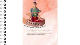 L S E 2
¿Po
C
r qué
A
se bloq ue
an los Chakras?
En este día Descubrirás las razones por las cuales se
bloquean los Chakras y enfermedades peculiares se
manifiestan con cada centro energético y la importancia de
mantener tu sistema de Chakras alineados.
 