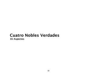 Cuatro Nobles Verdades
16 Aspectos




                33
 
