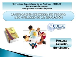 Universidad Especializada de las Américas – UDELAS
              Decanato de Postgrado
          Postgrado en Docencia Superior




                                           Presenta
                                           A rtinelio
                                         Hernández C .
 