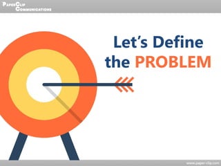 Let’s Define
the PROBLEM
 