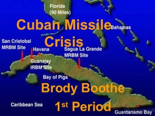 Cuban Missile Crisis Brody Boothe 1 st  Period 