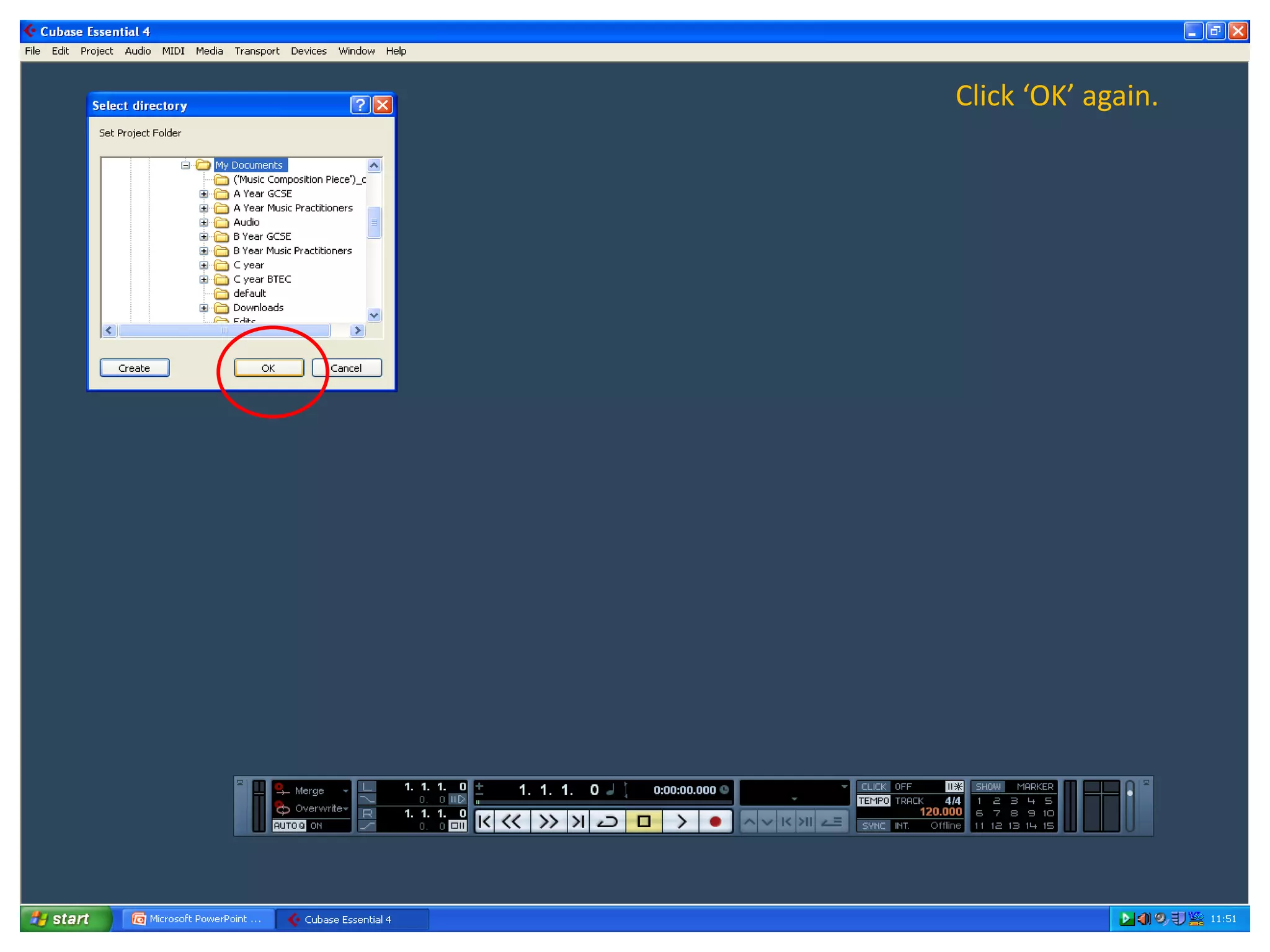 Click ‘OK’ again.