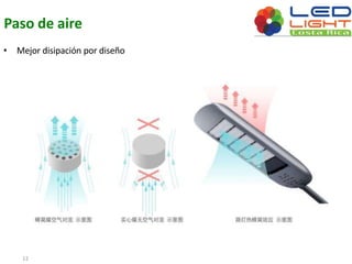 Paso de aire 
• Mejor disipación por diseño 
12 
 