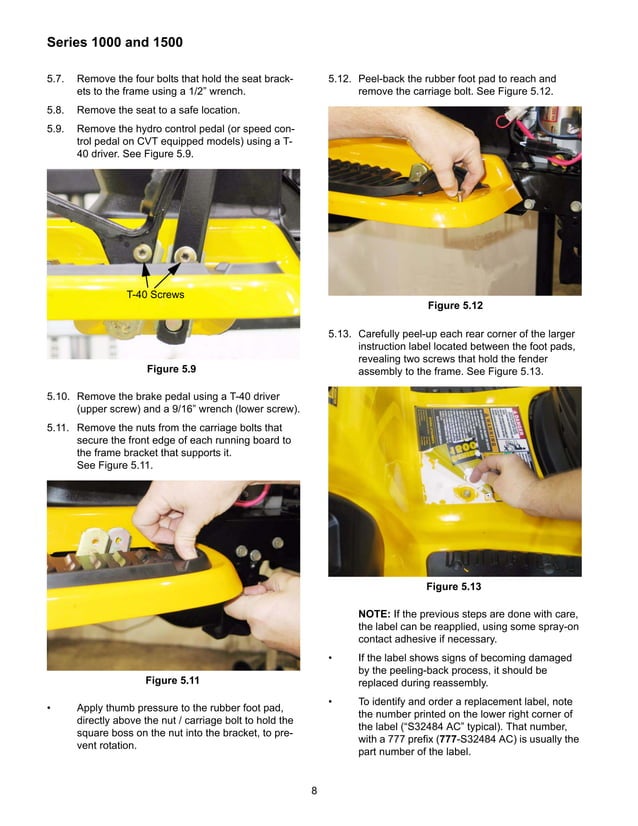 Cub cadet 1170 lawn tractor service repair manual