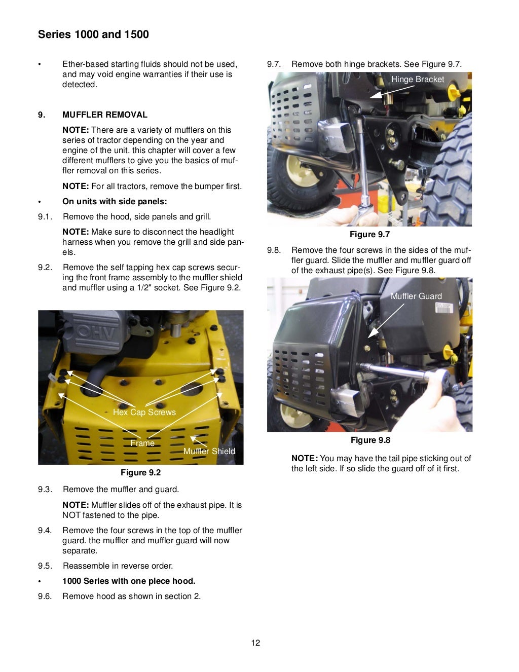 Cub cadet lt 1042 lawn tractor service repair manual