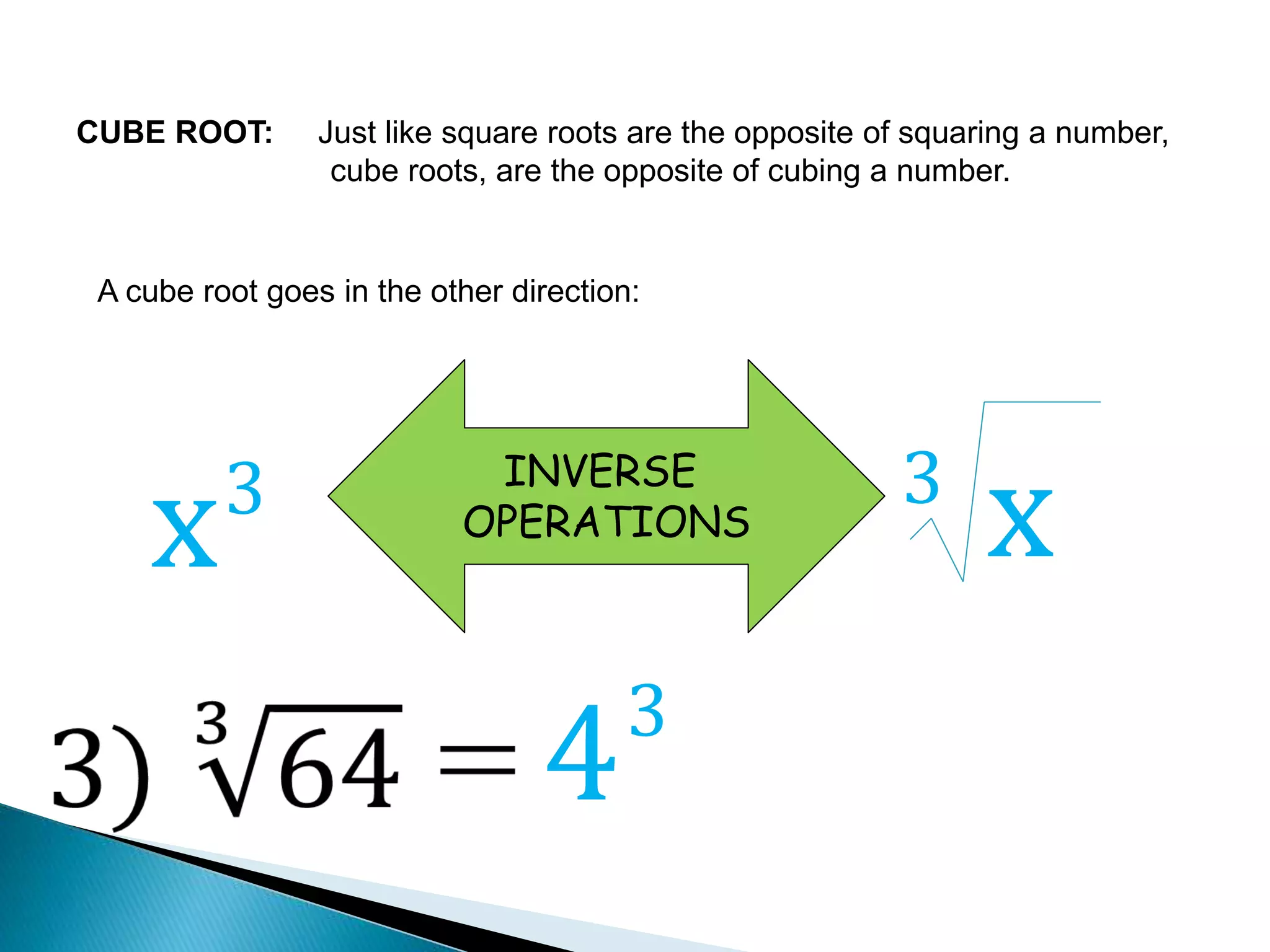 CLASS VIII MATHS CUBE AND CUBE ROOTS | PPTX