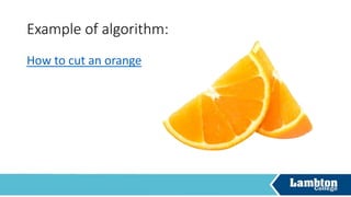Test yourself
I want to cut an orange.
What’s the plan?
 