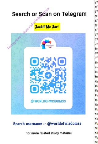 Search or Scan on Telegram
<br>
Janhit Me Jari
<br>
World of Wiadom
<br>
@WORLDOFWISDOMSs
<br>
Search username :- @worldofwisdomss
<br>
for more related study materlal
<br>
 