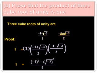 Cube root of unity | PPTX