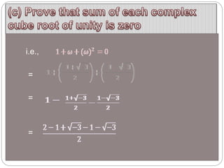 Cube root of unity | PPT
