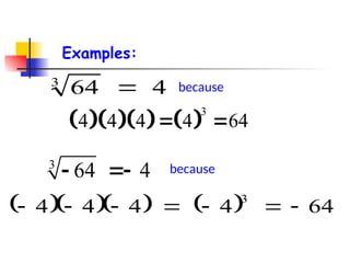 Different Cube Roots Cube Roots.ppt find the cubes different types nof question | PPT