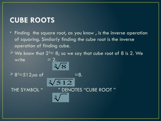 Cubes Roots Fall cubes-and-cube-roots_chapter7.pp ppppptx | PPTX