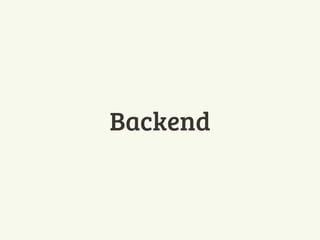 Backend 
 