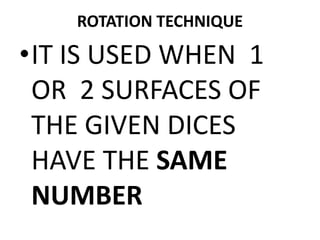 Cube Dice Rotation Cubes and dices topic for aptitude | PDF