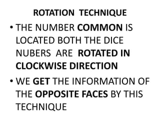 Cube Dice Rotation Cubes and dices topic for aptitude | PDF