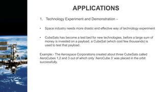 Cubesats applications | PPTX