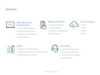 Custom Web Development
Ecommerce Development
Healthcare & Fitness Solution
Startup Solutions
Android Development
iOS Development
Wearable Tech Applications
IoT Applications
Services
Web Application
Development
Info@cubettech.com
Mobility Solutions
UI/UX
Cloud Services
Consulting
Custom Web Development
Ecommerce Development
Healthcare & Fitness Solution
Startup Solutions
Application UI/UX Development
Responsive & Bootstrap Theme Development
Mobile Application UI Design
SaaS
PaaS
IaaS
AWS
 