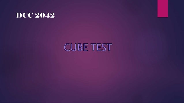 Cube Test Report Dcc2042