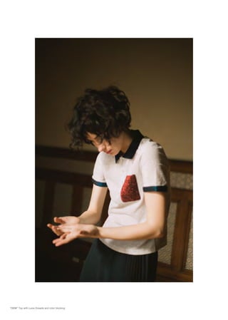 “DEMI” Top with Lurex threads and color blocking
 