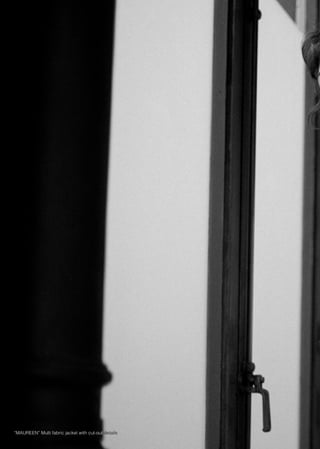 “MAUREEN” Multi fabric jacket with cut-out details
 