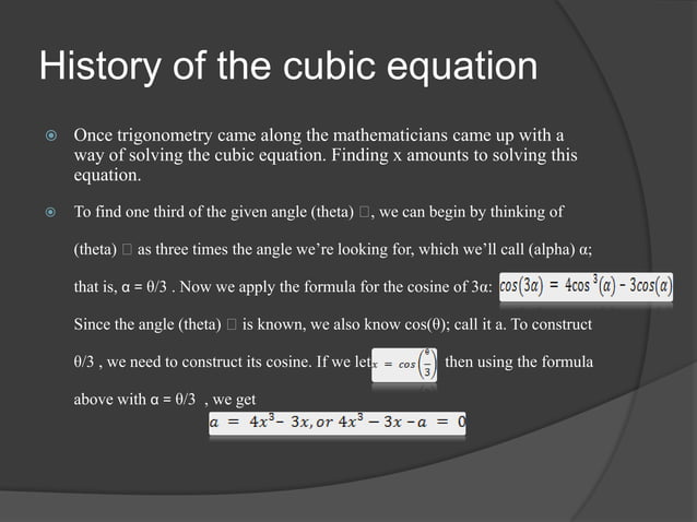 Cubic Equation | PPT