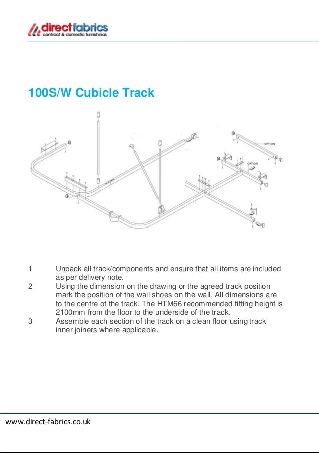 Cubicle Curtain Track Fitting Instructions