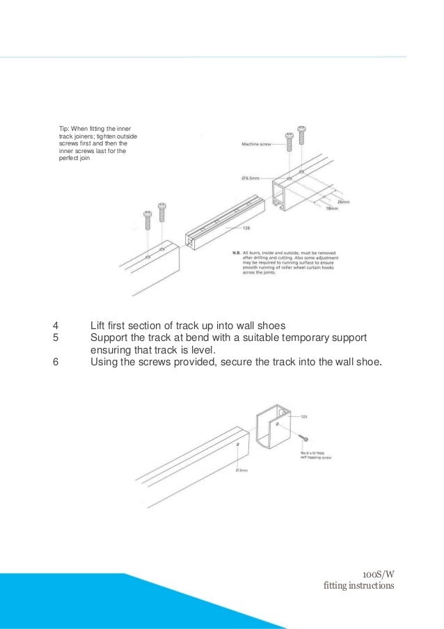 Cubicle Curtain Track Fitting Instructions