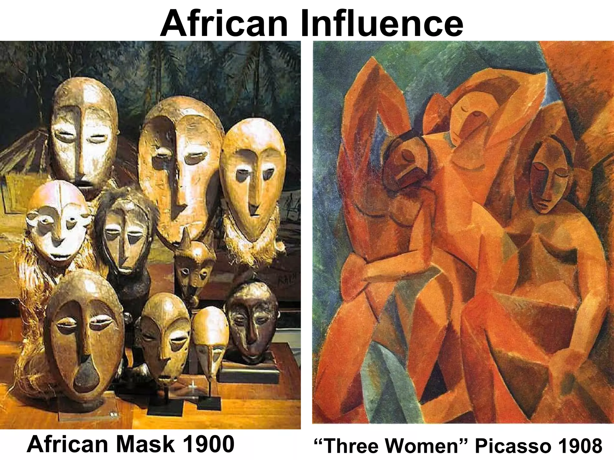African Influence African Mask 1900 “ Three Women” Picasso 1908 