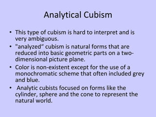 Cubism Types Cubism | PPT
